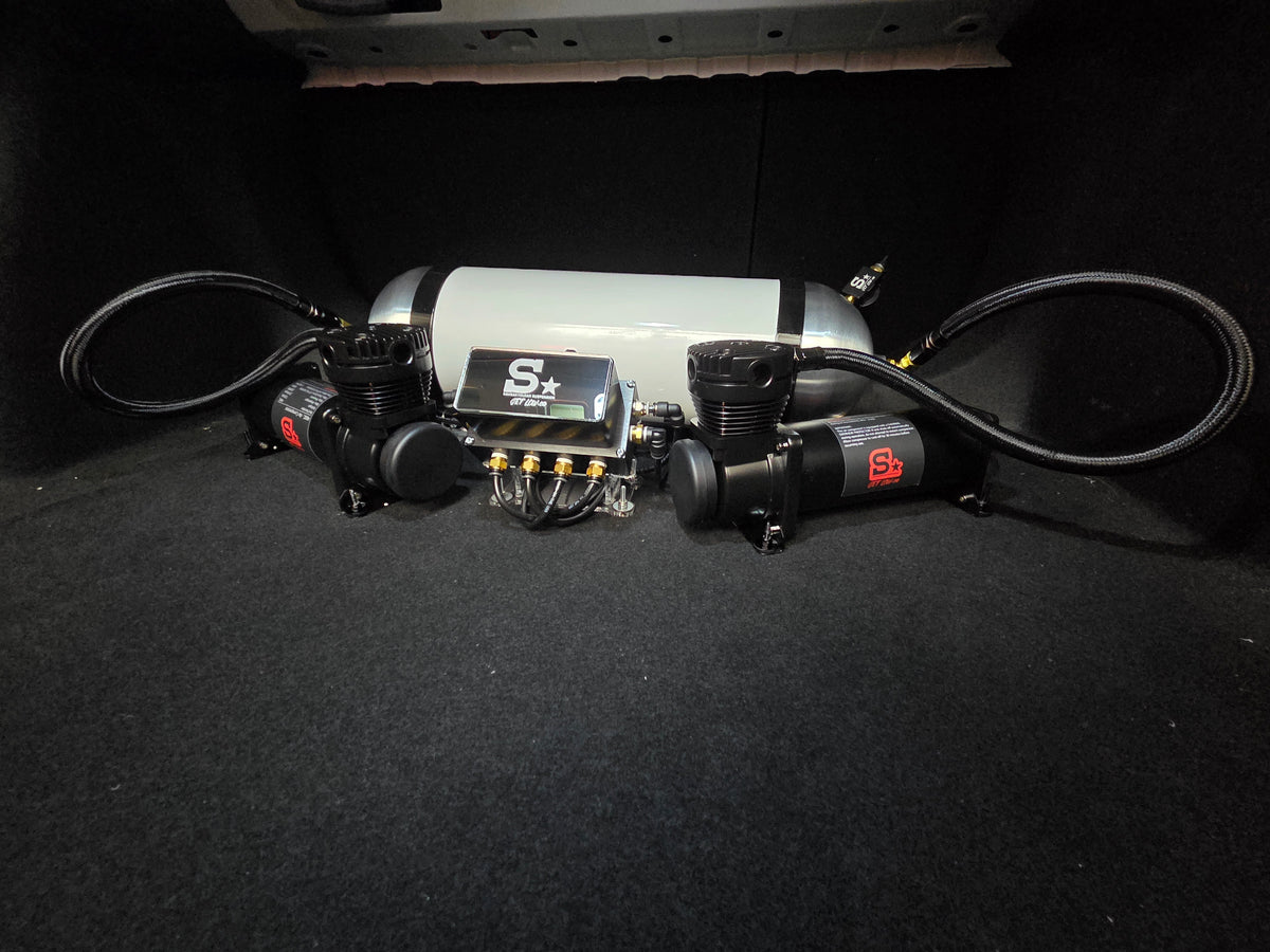 Air Suspension Installation with Standard Trunk setup.