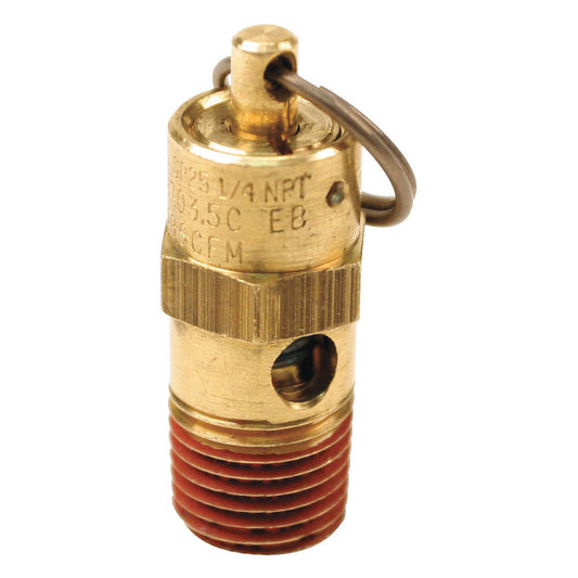 Air tank safety valve 225PSI 1/4NPT male